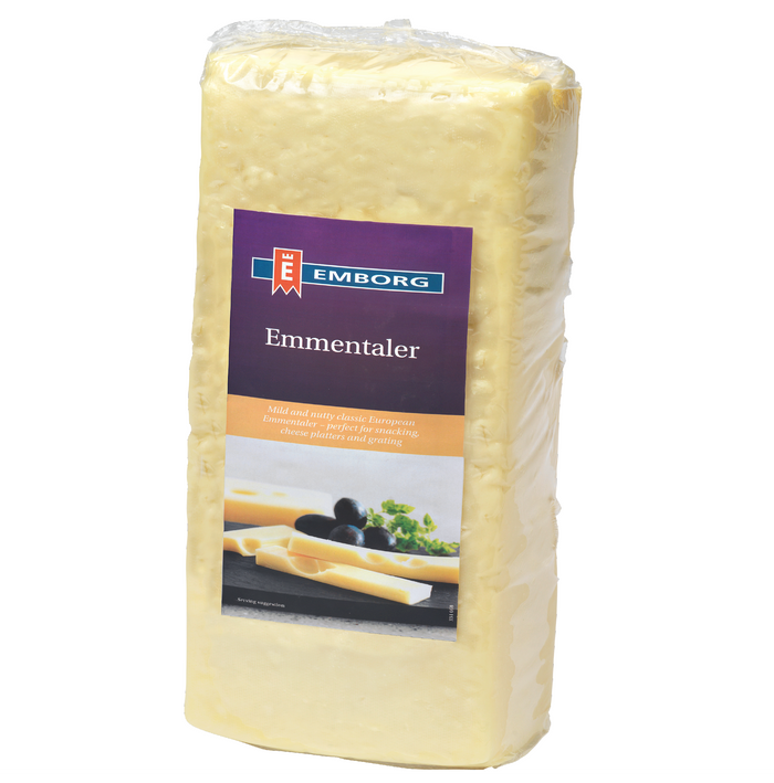 Emborg Emmental Cheese Block 45% 1Kg