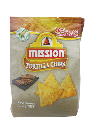 Mission Corn Tortilla Chips BBQ Flav 170gm