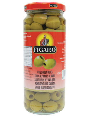 Pitted Green Olives 340gm