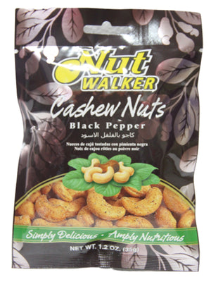 Nut Walker Black Pepper Cashew Nuts, 6x35gm