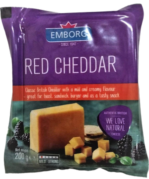 Emborg Cheddar Cheese Coloured, 200gm