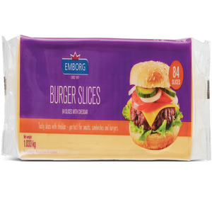 Emborg Burger 84 Slices With Coloured Cheddar 1.033Kg