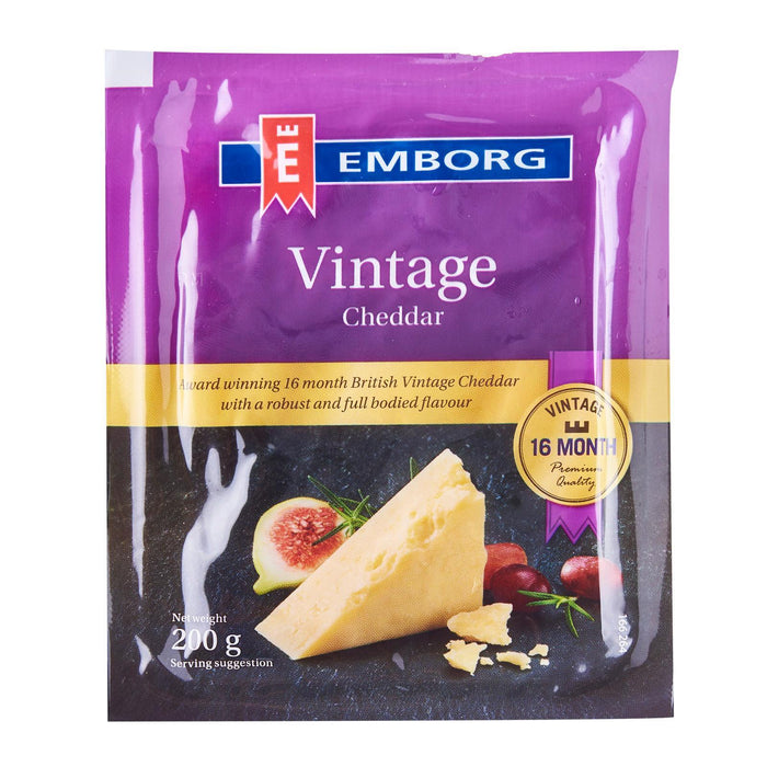 Emborg  Vintage Cheddar Cheese, 200gm