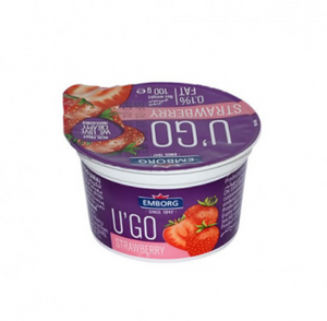 Emborg U'go mix starwberrymilk dessert 0.1% Fat, 100gm