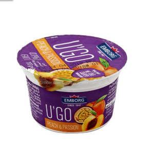 Emborg U'go mix peach & passiondessert 0.1% Fat, 100gm