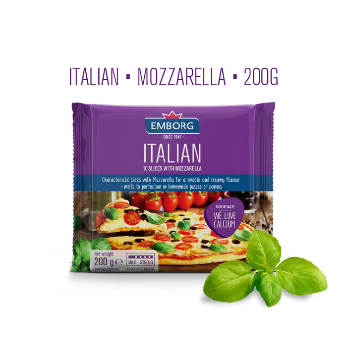 Emborg Italian Mozzarella Slices 10Pcs, 200gm