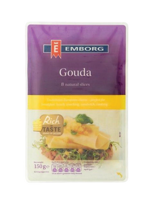 Emborg Gouda Cheese Slice, 150gm