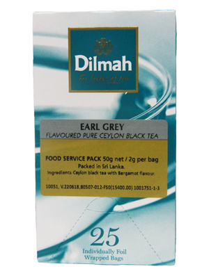 Dilmah Earl Grey Ceylon Black Tea, 25x2gm