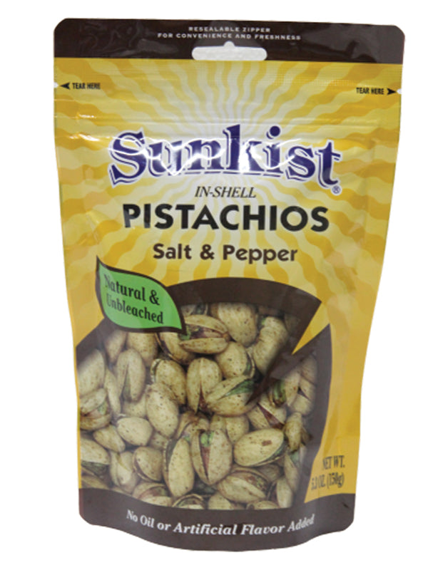 Sunkist Salted&Pepper Pistachios In Shell, 150gm