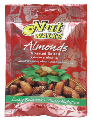 Nut Walker Roasted Salted Almonds, 6x30gm