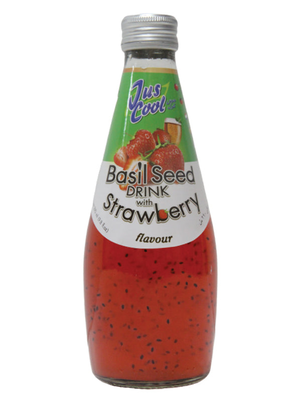 Jus Cool Basil Seed Drink With Strawberry, 290ml