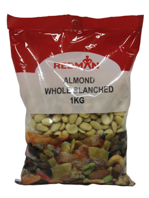 Almond Whole Blanched Skinless 1Kg