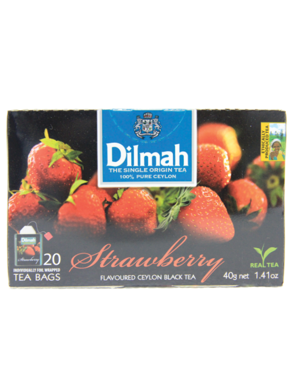 Dilmah Strawberry Ceylon Black Tea 20x2g