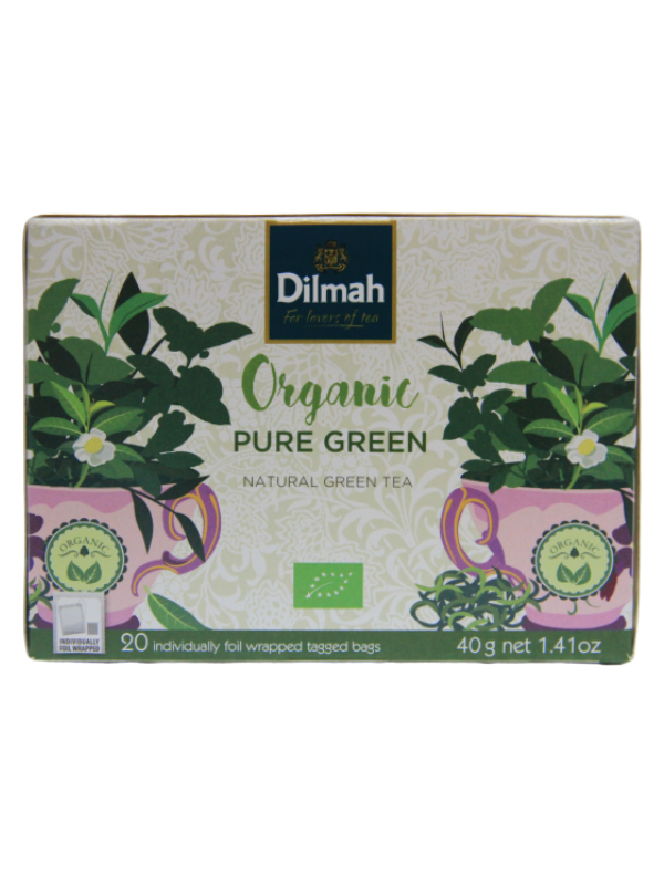 Dilmah Organic Pure Green Tea 20x2gm
