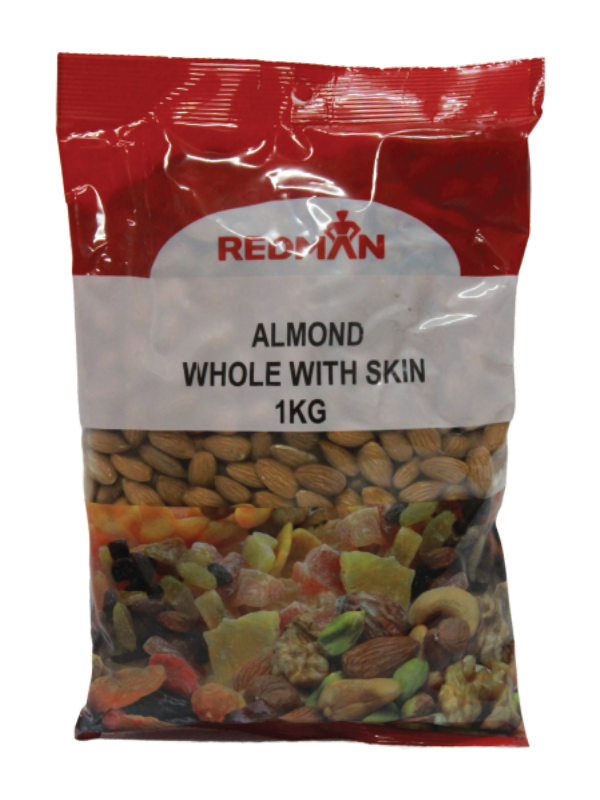Nut Almond Whole Skin On 1Kg