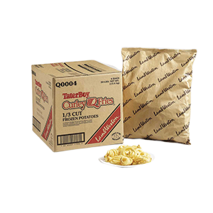Hooters Taterboy Potato Curley qqq Fries 1/3 Cut, 2.27Kg