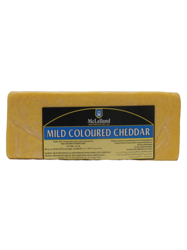 Mc Lelland Mild Coloured Cheddard Block, 2.5Kg
