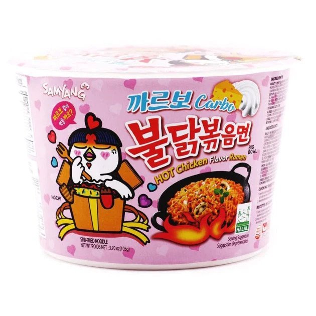 Samyang Hot Chicken Ramen Cream Carbonara Big Bowl, 120G